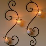 Wall Mounted Long Holder Using Wrought Iron Candle Holders As .