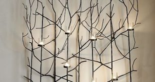 Twiggy Metal Wall Candle Holder | Crate and Barrel | Metal wall .