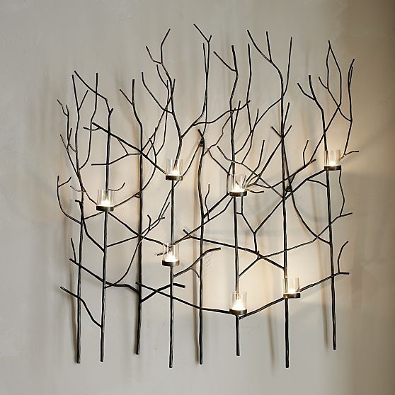 Metal Wall Decor With Candles