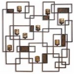 Large Contemporary Geometric Wall Candle Sconce - Contemporary .