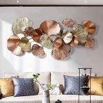 Amazon.com: Metal Wall Art, Golden Ginkgo Leaf Large Decorative .