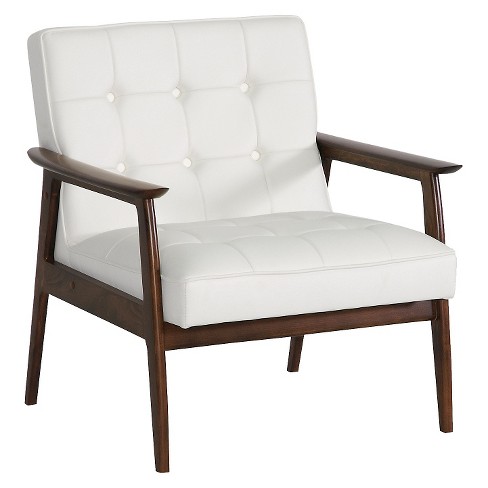 Stratham Mid-Century Modern Club Chair White - Baxton Studio : Targ