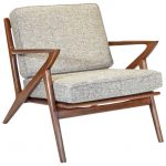 Zach Mid Century Modern Walnut Lounge Chair - Midcentury .