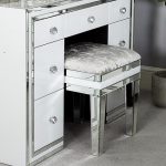 Manhattan White & Mirrored Dressing Table 7 drawer – WOW Interio