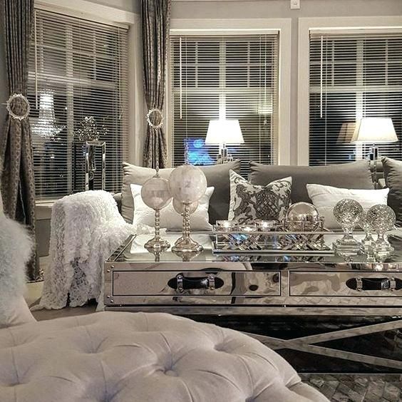 Mirrored Glass Living Room Furniture | Glam living room, Living .