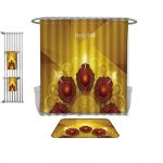 Amazon.com: QINYAN-Home 4 Piece Bath Rug Set-Diwali Decor Modern .