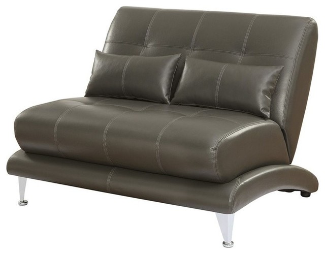 Furniture of America Calidris Contemporary Faux Leather Loveseat .