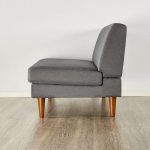 Shop METTE Modern Armless Loveseat / Sofa / Couch, Tufted Linen .