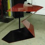 Zig Zag Modern Functional Art Table Sculpture by sculptor Bruce Gr