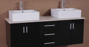 Adorna 61 inch Contemporary Double Sink Bathroom Vani