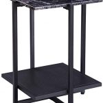 Amazon.com: FIVEGIVEN Modern Black End Table Marble Side Table .