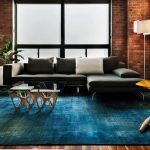 Blue-overdyed-rug-modern-living-room | Artsy Ru