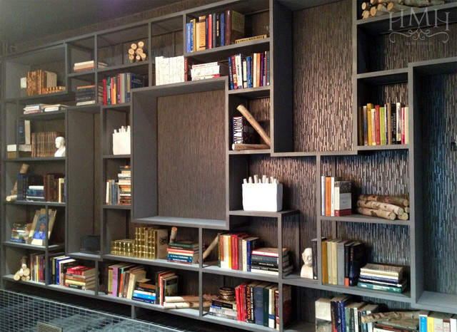 Modern Custom Bookshelf - Contemporary - Living Room - New York .