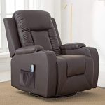 Amazon.com: ComHoma Leather Recliner Chair Modern Rocker with .