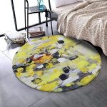 Amazon.com: LEEVAN Faux Wool Area Rug 4ft Round Traditional Throw .