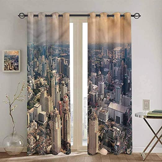Amazon.com: SONGDAYONE Modern Closet Curtain, Aeriel View of .