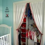 Remove sliding doors and add curtains instead... | Diy closet .
