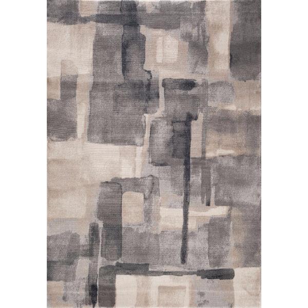 Shop Persian Rugs Modern Abstract Neutral Colors Area Rug - Grey .