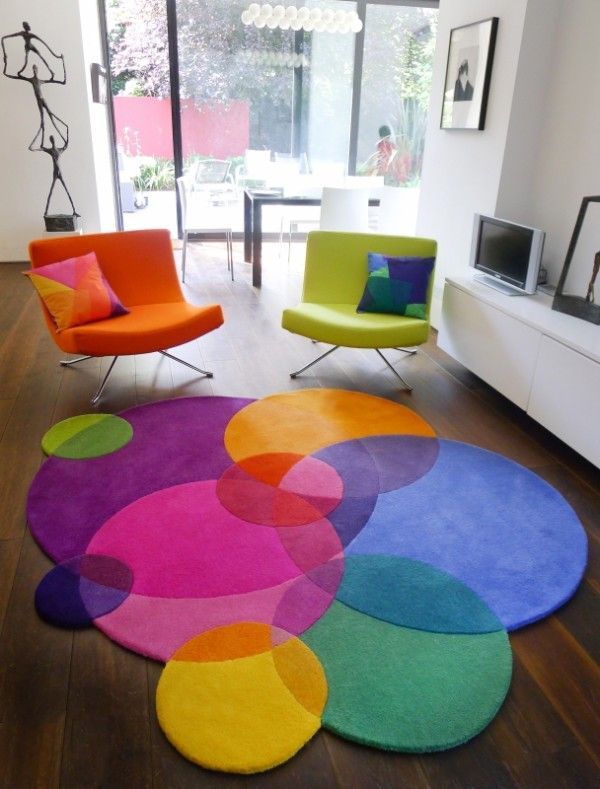 Round Colorful Area Rugs | Decor, Modern area rugs, Room dec
