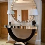 Quartz Black Mirrored Console Table The mirroring is too much, but .