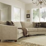 Curved Sectional Sofa Set - Rich Comfortable Upholstered Fabric .