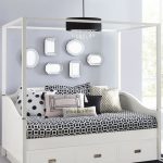 Tinley Park Soft White Full Canopy Daybed With Trundle | Daybed .