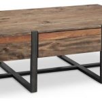 Prescott Modern Reclaimed Wood Rectangular Coffee Table, Rustic .