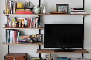 How To: Make a Modern-Industrial DIY Mounted Shelving Unit | Small .