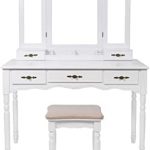 Amazon.com: GW Modern Dressing Table, Wooden Makeup Table, with .