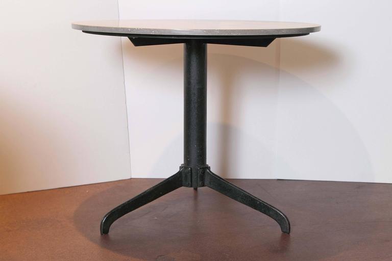 Modern Bistro Table with Jura Grey Limestone Top at 1stdi