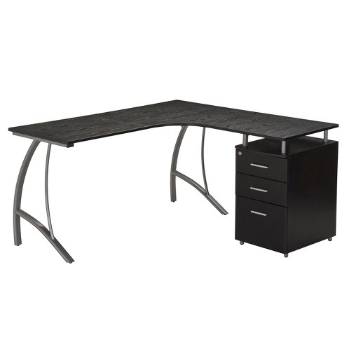 Modern L Shaped Computer Desk With File Cabinet And Storage .