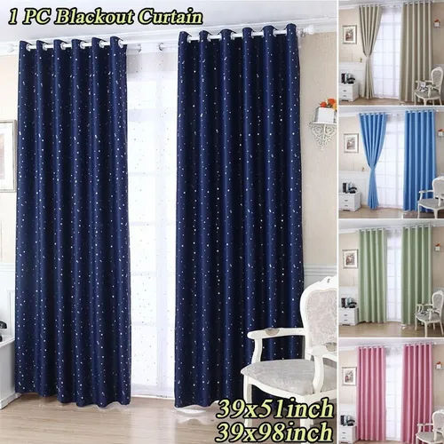Vova | 39x51/39x98inch Modern Living Room Curtain Pure Color .