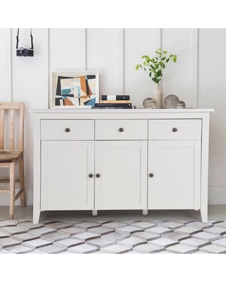 Find Big Savings on HOMYCASA Wooden White Accent Storage Cabinet 3 .