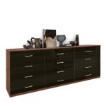 Modern 12 Drawer Triple Dresser | Contempo Spa