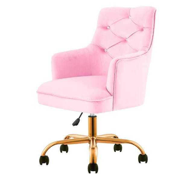 Shop OVIOS Cute Desk Chair Plush Velvet Office Chair for Girl or .