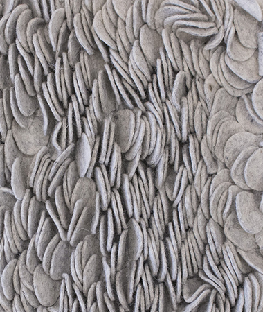 Enoki Silver - Gray Felt Shag Rug from the Felt Rugs collection at .