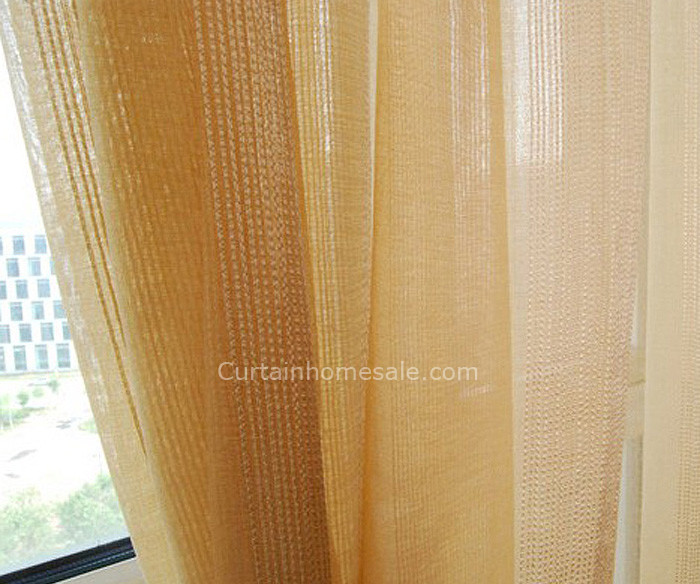 Modern Gold Flocking Home Custom Sheer Curtain And Door Pan