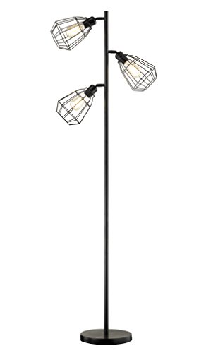 Amazon.com: LeeZM Modern Tree Floor Lamp Black 3-Light Rustic Tall .
