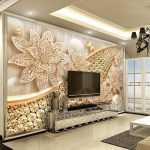 Modern Wallpaper For Living Room European Jewelry 3D Background .