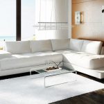 2226 Modern White Leather Sectional So