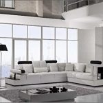 Amazon.com: Vig Furniture T117 Modern White Leather Sectional Sofa .