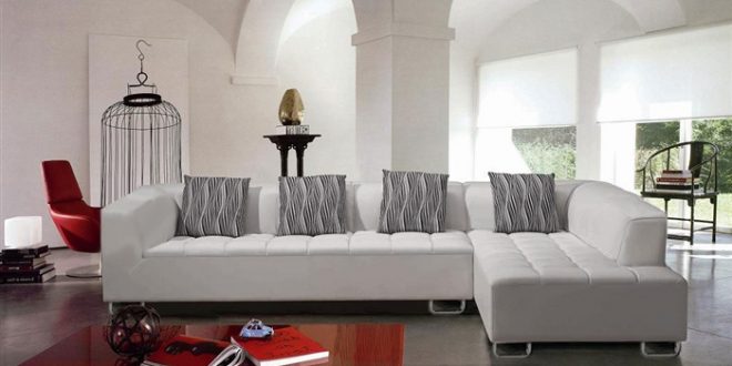 Modern White Sectional Sofa Set Lanzhome Com   Modern White Sectional Sofa Set 29001 660x330 