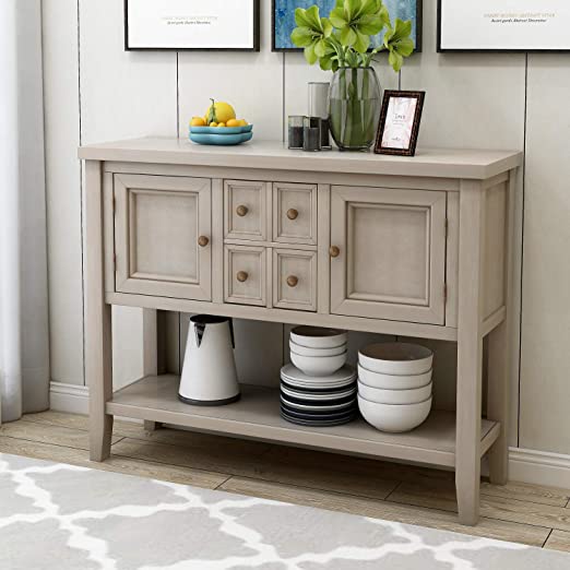 Amazon.com - Buffet Sideboard Console Table with Bottom Shelf .