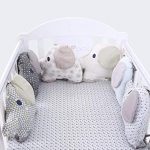 Amazon.com : Cotton Baby Crib Bumpers Elephant Crib Bumper Pad .