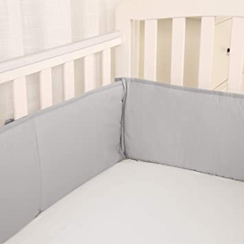 Amazon.com : Habibee Baby Breathable Cotton Crib Bumper Pads for .
