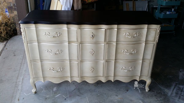 Painted French Provincial Triple Dresser | Hometa