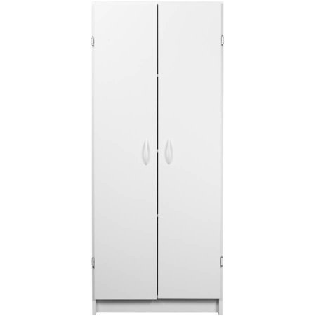Pantry Storage Cabinet Kitchen 4 Shelves 2 Doors Wood Organizer .