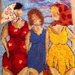 Three girls at the beach. A Deanne Fitzpatrick design. | Rug .