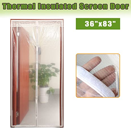 Amazon.com: Magnetic Thermal Screen Door Curtain, Insulated Door .