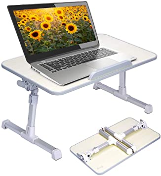 Amazon.com: Neetto Height Adjustable Laptop Bed Table, Portable .